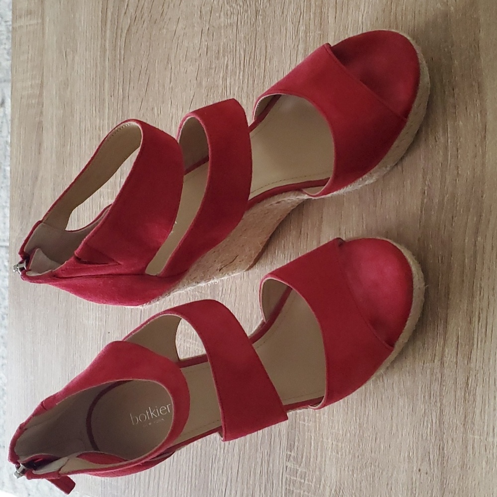 Botkier New York red suede platform sandals 8. Runs small.